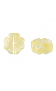 Glasperle 10mm Glücksklee - Yellow